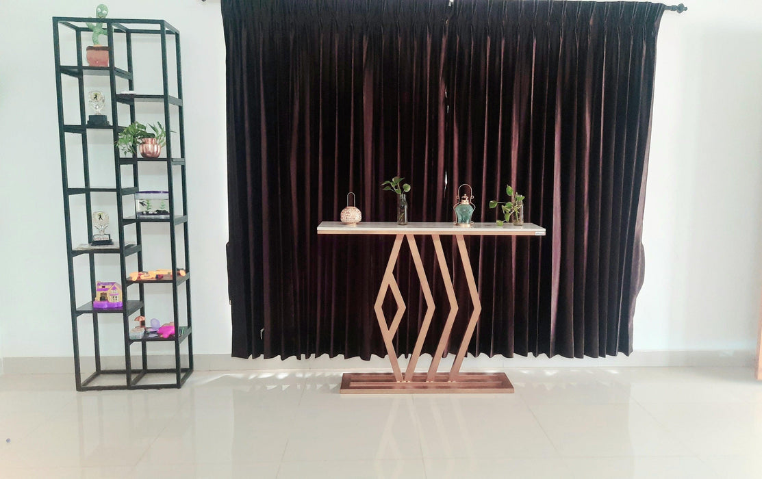 Sparkenzy Modern Console Table for Living Room with Marble Top | Entryway foyer table