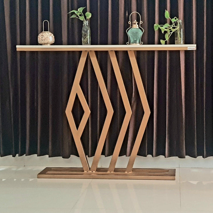 Sparkenzy Modern Console Table for Living Room with Marble Top | Entryway foyer table