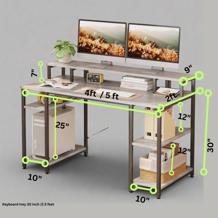 Sparkenzy Modern Laptop and Desktop Table for home | Home Workstation
