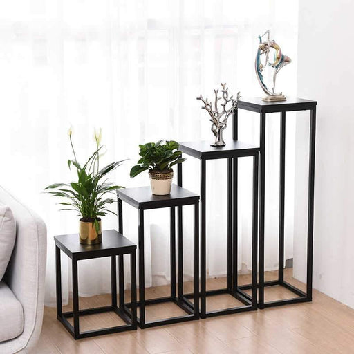 Box type metal plant stand