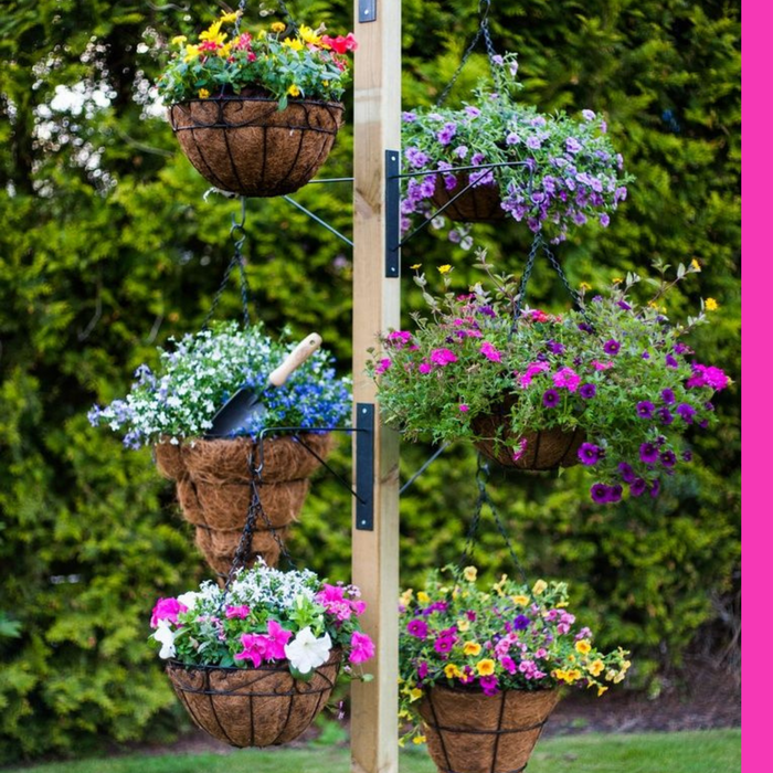 Sparkenzy 8 Inch Coir Hanging Basket | Coir Hanging Pots for Garden - Sparkenzy.com