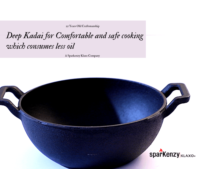 Sparkenzy cast iron dosa tawa |  iron kadai | dutch oven | Combo