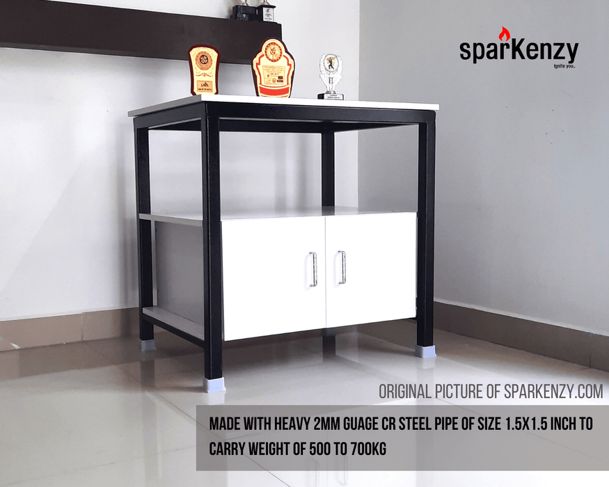 Sparkenzy Aquarium Stand with Wooden Cabinet | Fish Tank Stand Rack 2 Tier