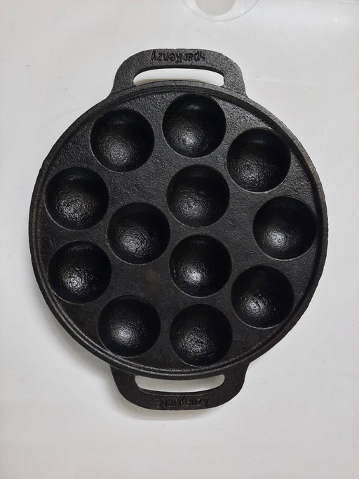 Sparkenzy Pre seasoned cast iron Dosa Tawa 11 inch | Paniyaram Pan 12 pit 8 inch | Combo - Sparkenzy.com