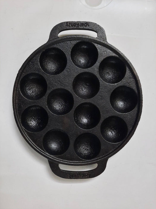 Sparkenzy Pre seasoned cast iron Dosa Tawa 11 inch | Paniyaram Pan 12 pit 8 inch | Combo - Sparkenzy.com
