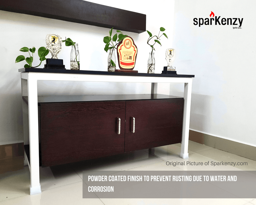 Sparkenzy Aquarium Stand with Wooden Cabinet | Fish Tank Stand Rack 2 Tier