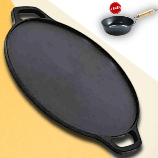 Sparkenzy Cast Iron tawa | Pre Seasoned | Dosa | Roti tawa 10 inch