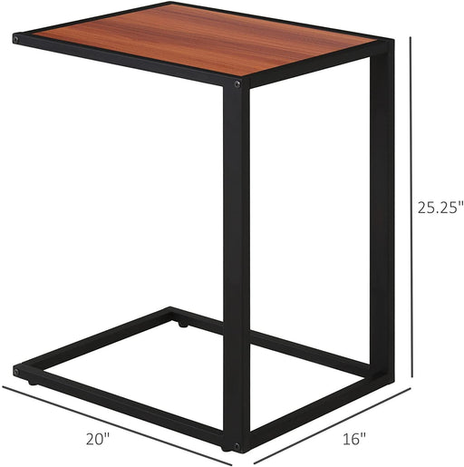 Sofa End Table with Metal Frame
