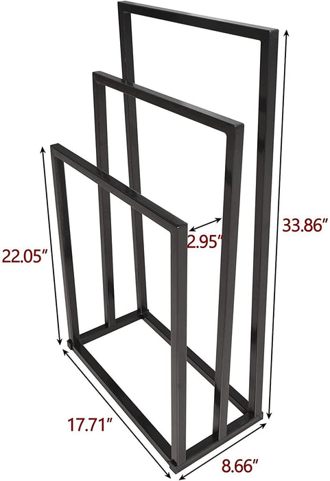Sparkenzy 3 Tiers Metal Towel Rack | Modern Freestanding Towel Holder for Bathroom Accessories Organizer for Bath Storage & Hand Towels