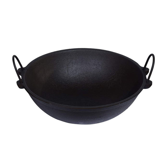 Sparkenzy Cast iron Pre seasoned Dosa Tawa 11 inch | Kadai 10 inch | Combo - Sparkenzy.com