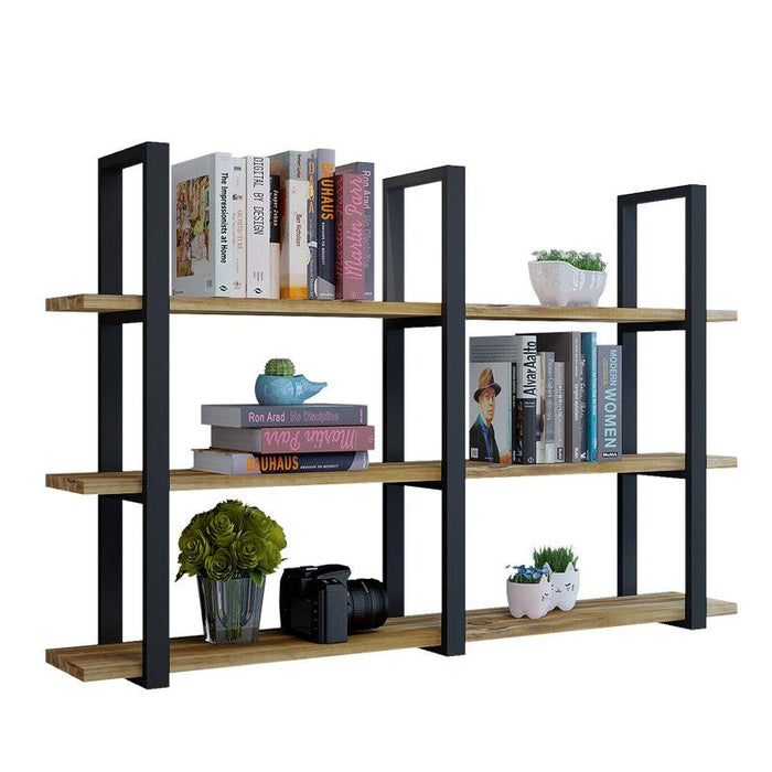 wooden bookshelf