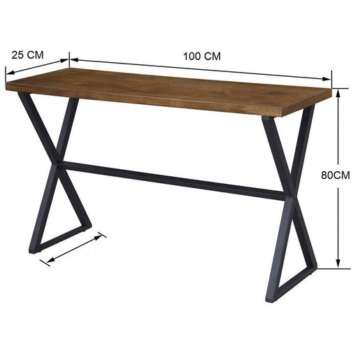 metal with wood writing desk