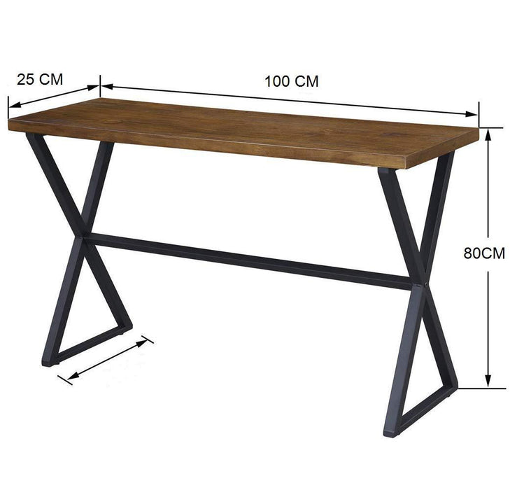 metal with wood writing desk