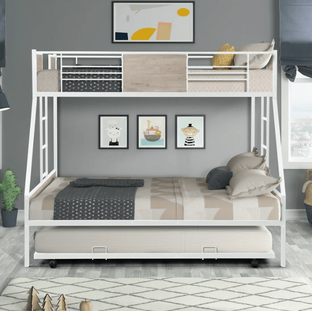 Sparkenzy Bunk Bed with trundle for Adults and kids | Metal Bunk Cot