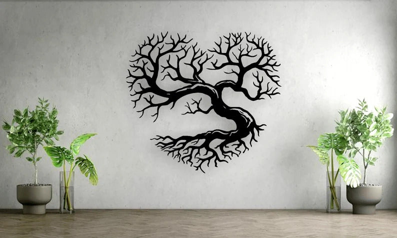 Sparkenzy family tree metal wall art decor | family tree wall hanging | living room family tree wall art