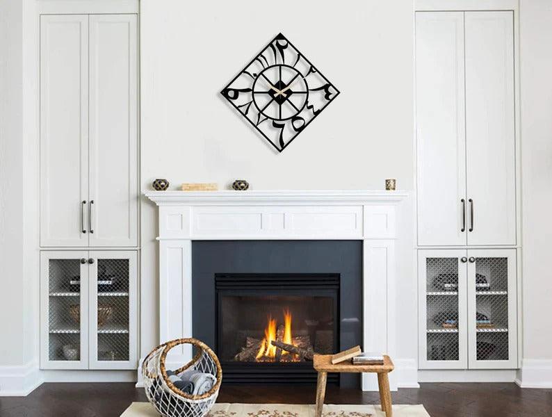 Sparkenzy Metal Wall Clock | Islamic Wall Art| 2 Years Warranty