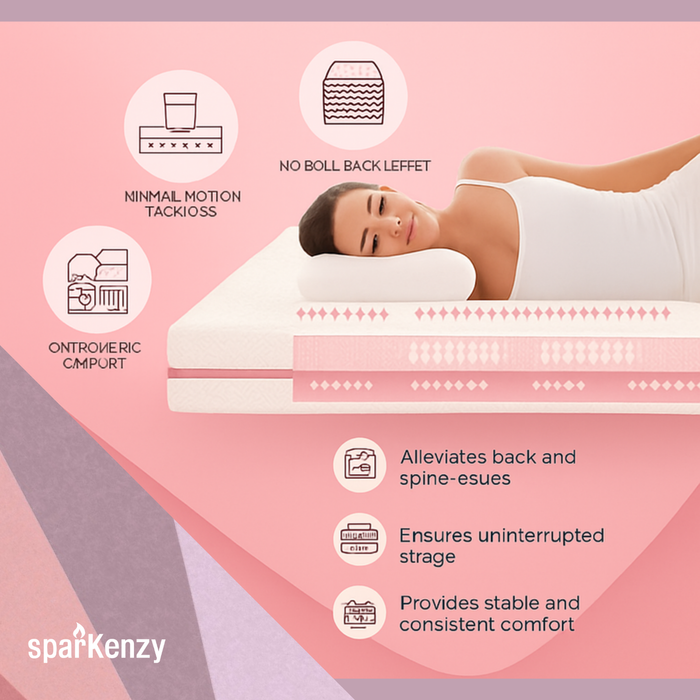 Sparkenzy Metal Bed | Steel Cot with Wooden Head and Foot Board|  King/queen Size