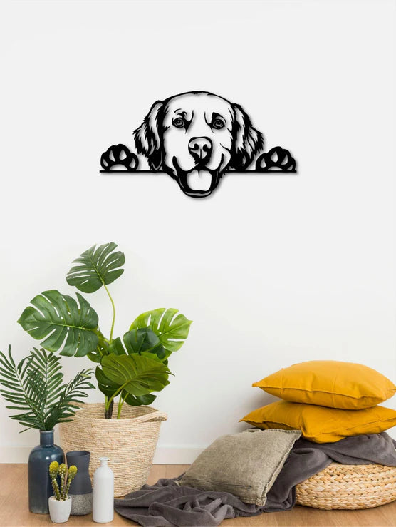 Sparkenzy Metal Wall Art for Living Room | Laser Cut Metal Decor for wall hanging | Metal Dog Art