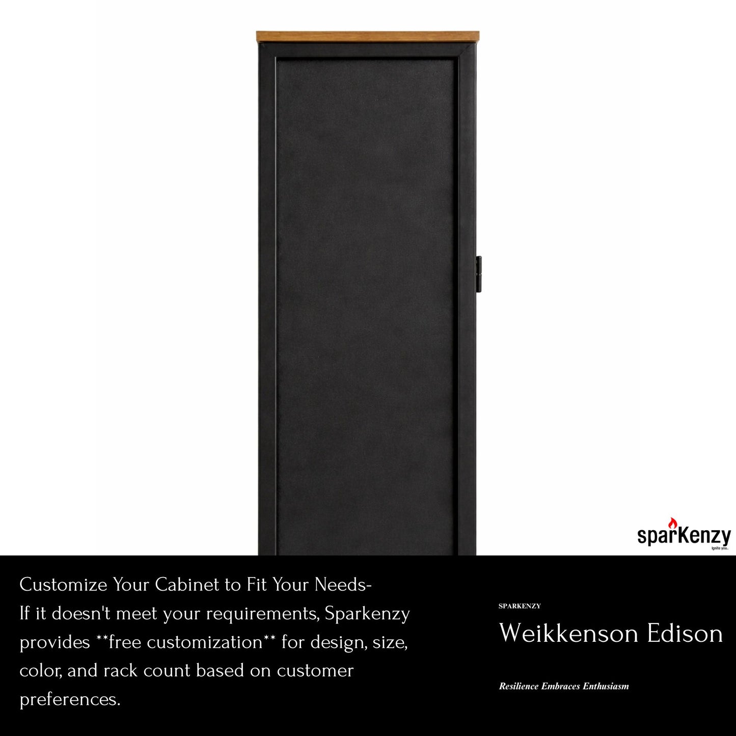 Sparkenzy Weikkensons Edition Sturdy Kitchen Rack | Steel with wood