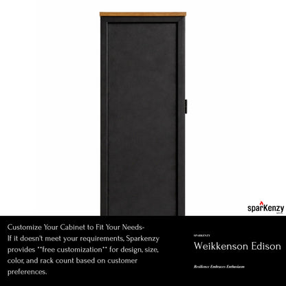 Sparkenzy Weikkensons Edition Sturdy Kitchen Rack | Steel with wood