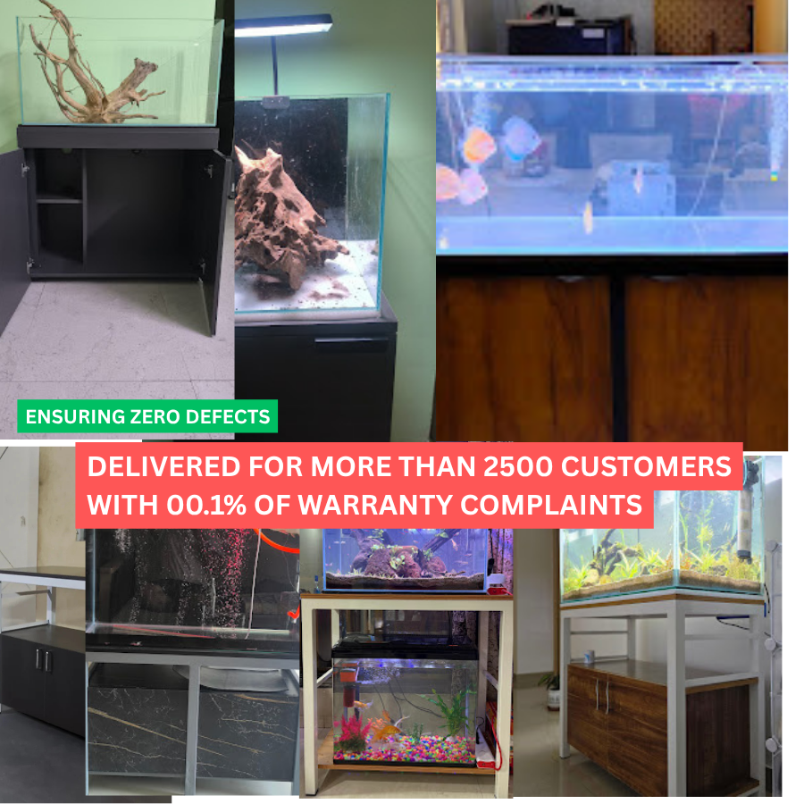 Sparkenzy Aquarium Stand with Wooden Cabinet | Fish Tank Stand Rack 2 Tier