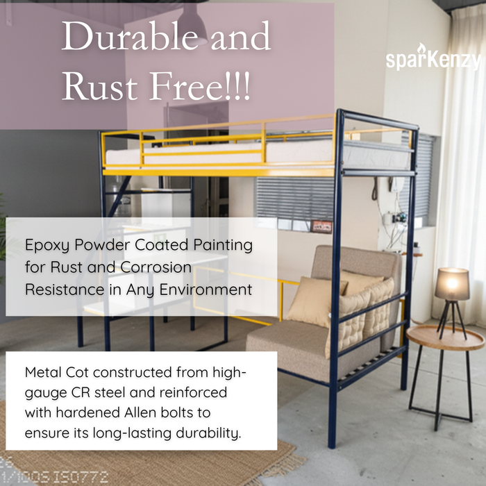 Sparkenzy Loft Bed with study table | Workstation, Sofa and Stair case step