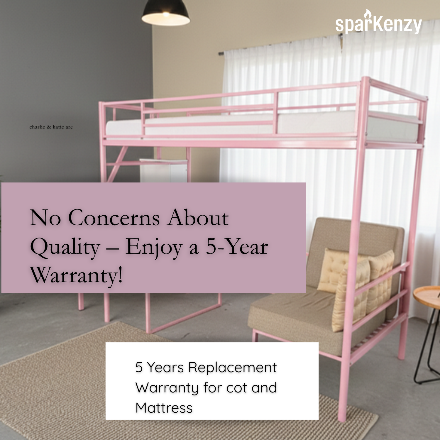 Sparkenzy Loft Bed with study table | Workstation, Sofa and Stair case step