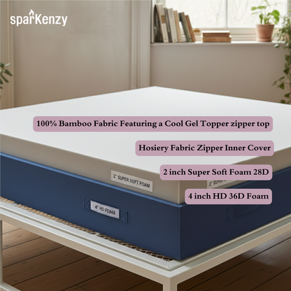 Sparkenzy Steel Bed with wooden Head and Foot Board | King/queen/double/single