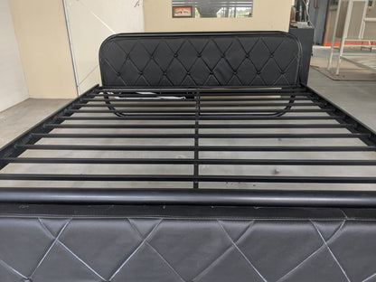 Sparkenzy Premium Upholstered Metal Bed with Storage Cushioned Bed