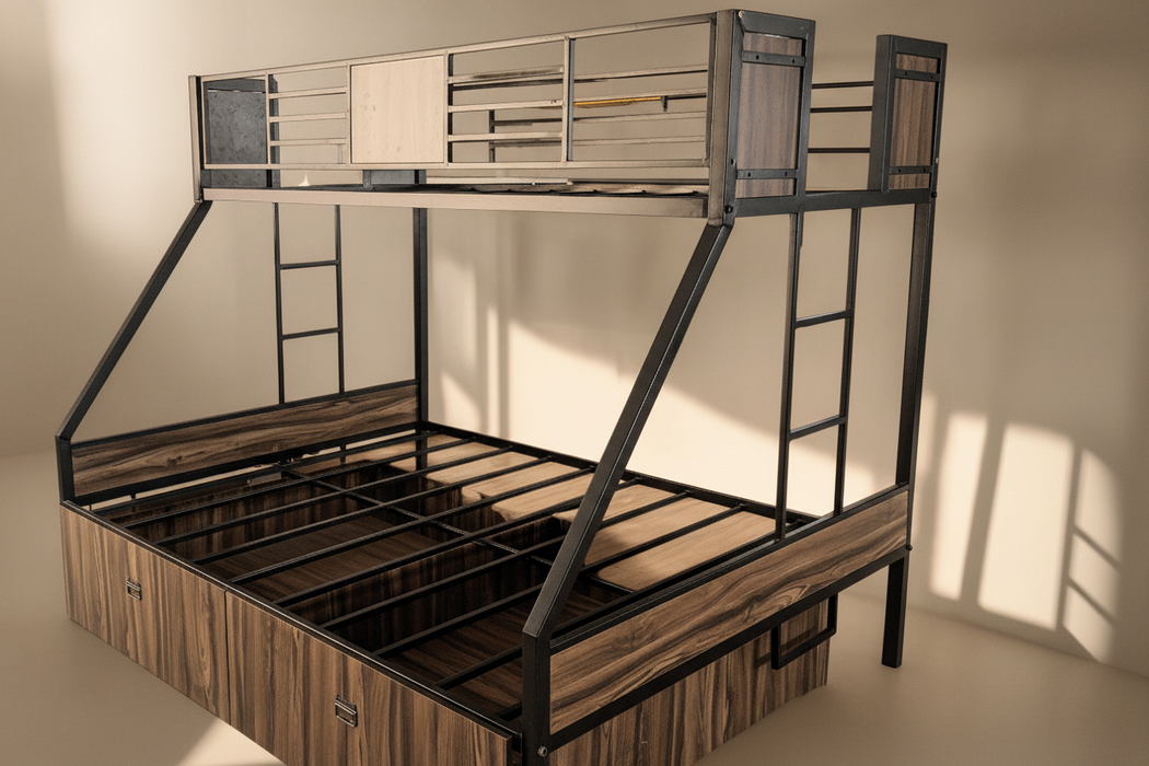 Sparkenzy HD Twin Bunk cot with under storage for Adults and Kids