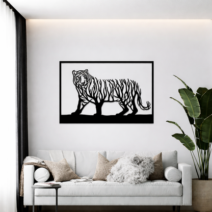 Sparkenzy tree of life wall art | tree wall art | wall decor for living room | Tiger Front face wall art | tree of life wall decor