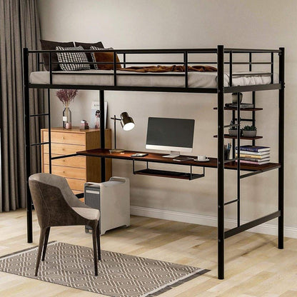 Sparkenzy Metal Bunk bed | Loft bed with Study /work desk