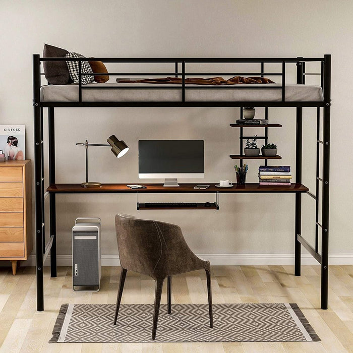 Sparkenzy Metal Bunk bed | Loft bed with Study /work desk