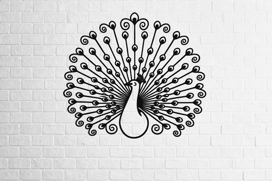 Sparkenzy Royal Peacock Metal Wall Art | Home & Office Wall Decor | Live Demo Before Shipping