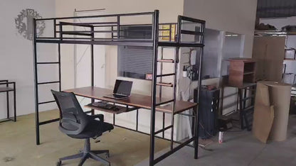 Sparkenzy Metal Bunk bed | Loft bed with Study /work desk