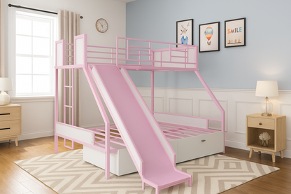 Sparkenzy Bunk Bed with slide | Twin Bunk cot