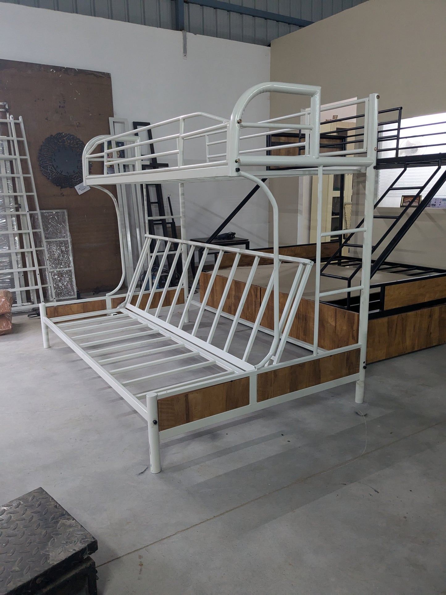 Sparkenzy Bunk cot Convertible to Sofa Size 75*48 Bottom and 75*30 Top