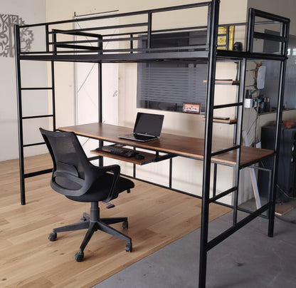 Sparkenzy Metal Bunk bed | Loft bed with Study /work desk