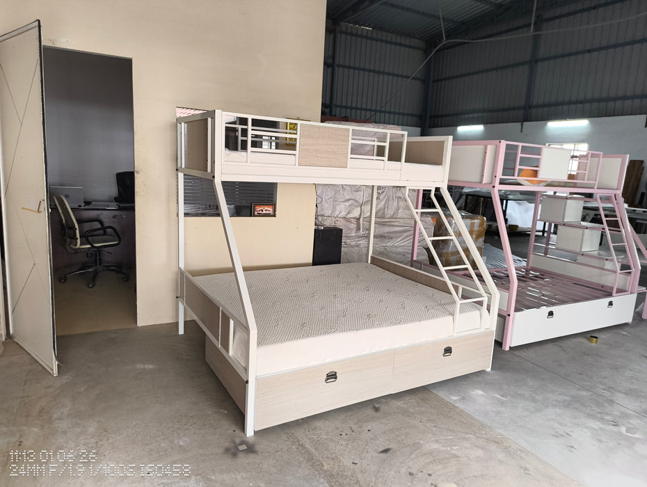 Sparkenzy HD Twin Bunk cot with under storage for Adults and Kids