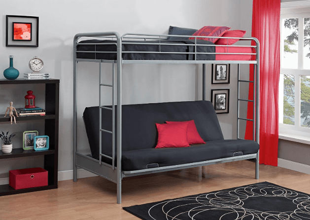 Couch bed into bunk cot