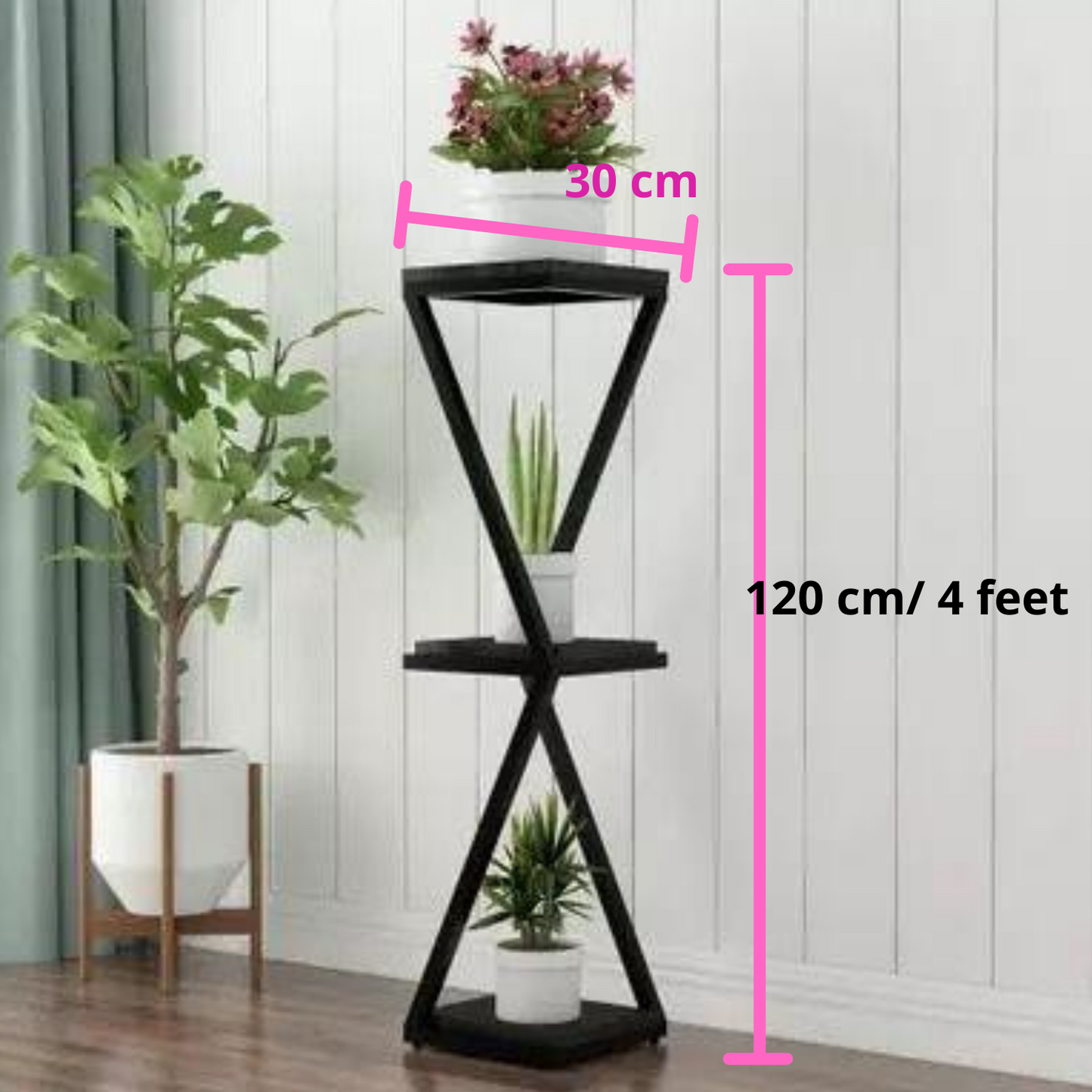 HD Designer double Z type Iron Plant Stand for indoor