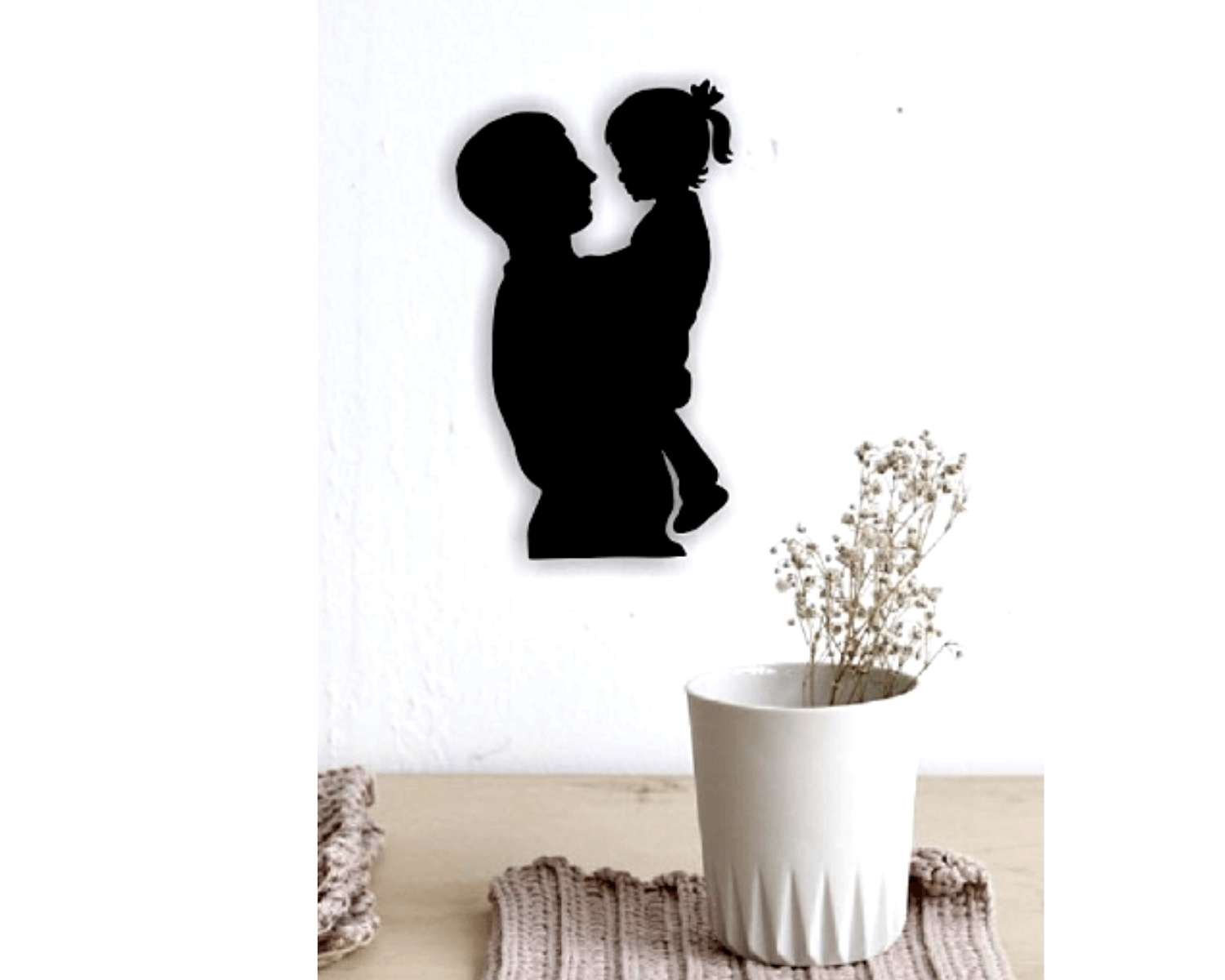 Sparkenzy Father and daughter Metal Wall Art | Laser Cut Metal wall art decor