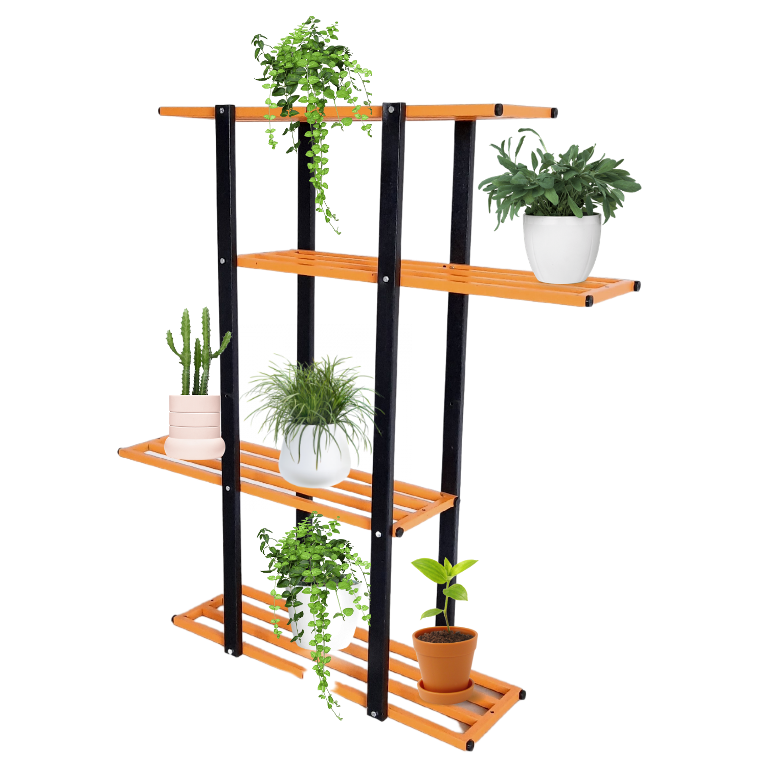Sparkenzy HD Tall Iron Plant Stand for Indoor | Multipurpose 4 Tier Stand