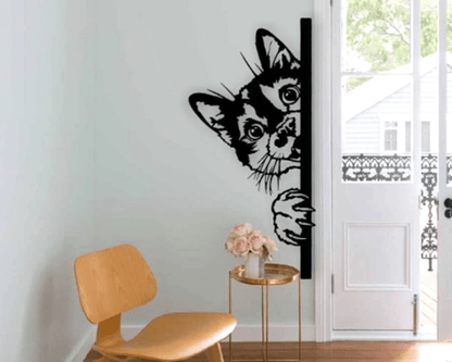 Sparkenzy Cat Metal Wall Art | Customized Laser Cut Metal Wall decoration