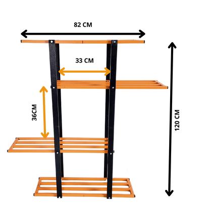 Sparkenzy HD Tall Iron Plant Stand for Indoor | Multipurpose 4 Tier Stand