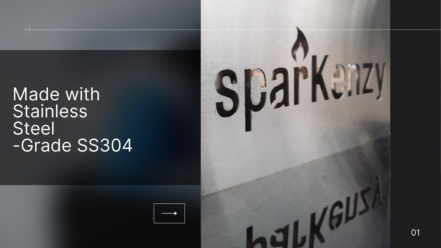 Sparkenzy Barbeque Chimney Starter | Charcoal Starter | Stainless Steel