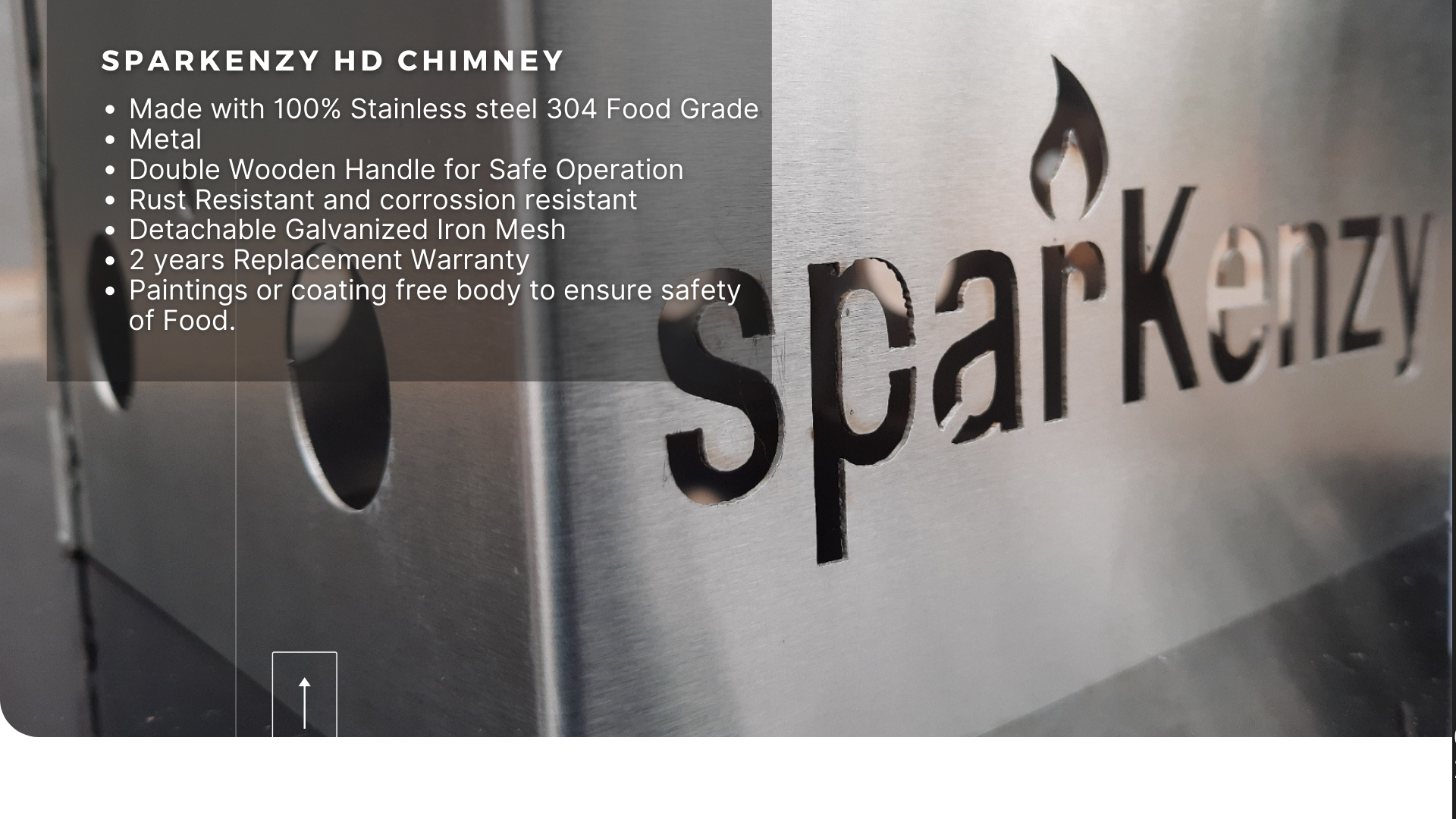 Sparkenzy Barbeque Chimney Starter | Charcoal Starter | Stainless Steel