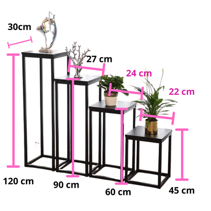 Sparkenzy HD Designer Box type metal plant stand | Pack of 4