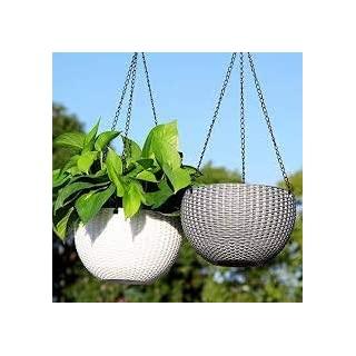 Sparkenzy Euro Color Hanging Basket | Virgin Plastic | Metal chain