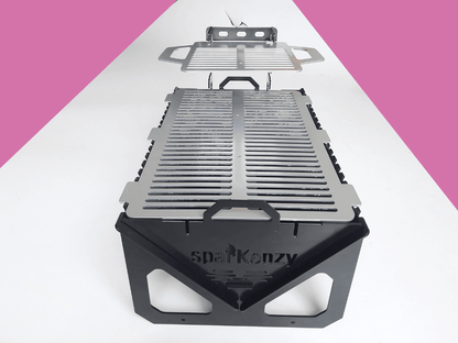 Sparkenzy HD BBQ Steel Charcoal Grill | Collapsible and foldable | East to Carry